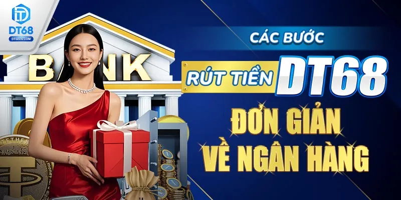 Các bước rút tiền DT68 đơn giản về ngân hàng.